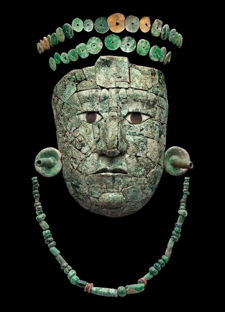 A jadeite funerary mask of the 