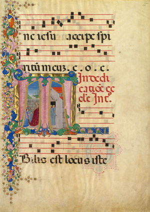 Dedication of a Church in an Initial T