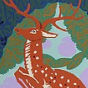 An image of a stag in the art deco style from the Met collection.